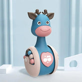 Sliding Deer Baby Tumbler Rattle 3 In 1 Sliding Tumbler Toy Baby Rattle Montessori Bath Toy For W Built-in Ring Bear Roly-Poly Early Learning Christmas Tumbler - NTKSTORE